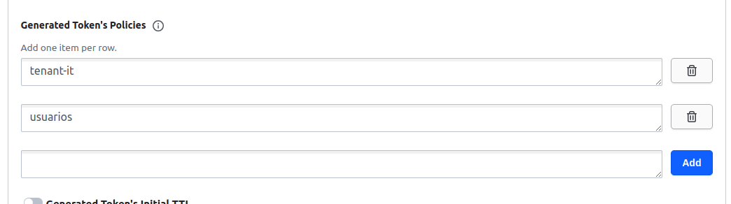 Politicas de usuario
